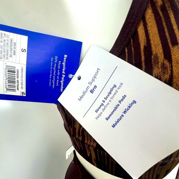 JoyLab 2pc Strappy Back Shine Sports Bra, High-Waisted 7/8 Shine Leggings Size:S - Picture 4 of 16